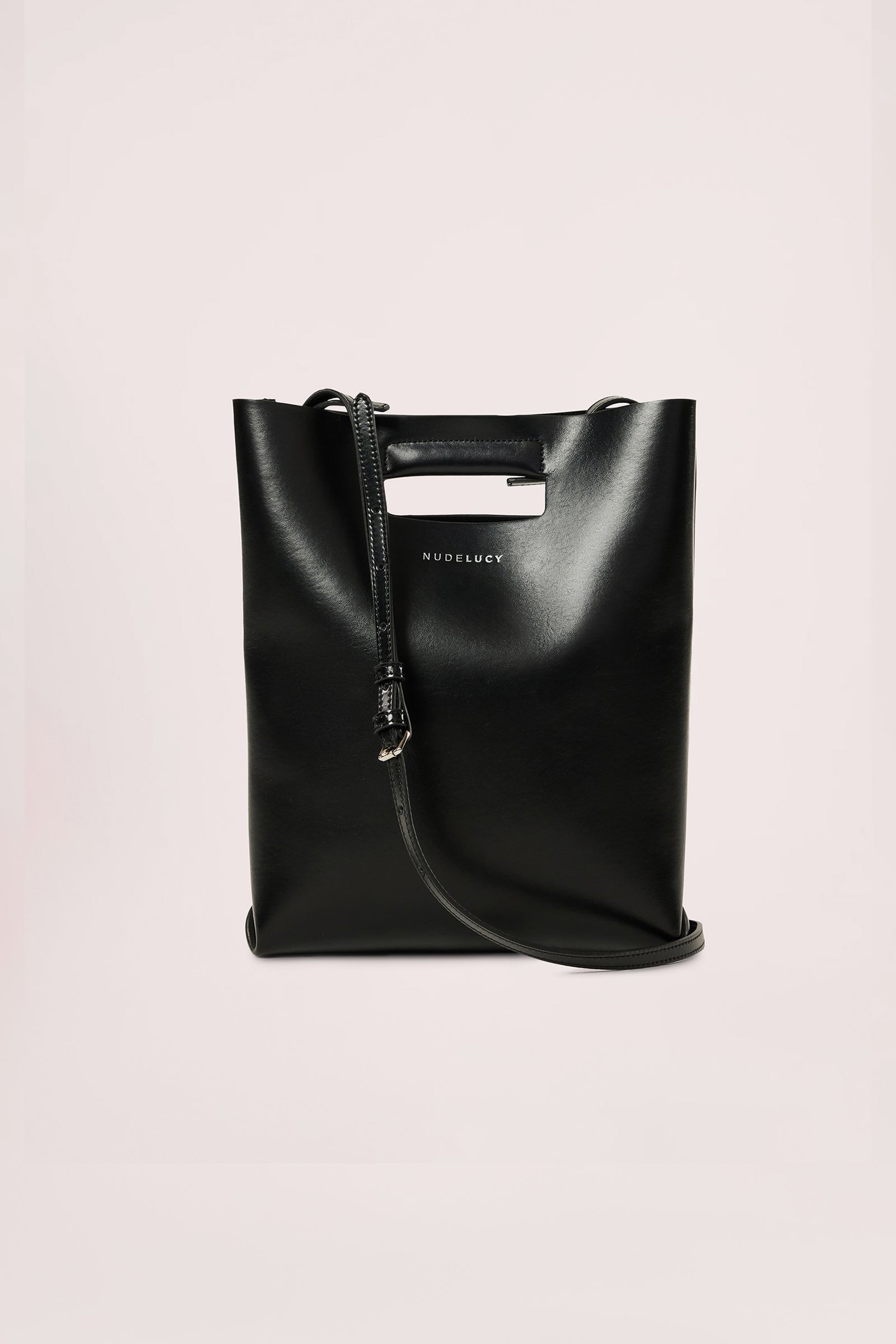 Classic Leather Shoulder Bag Black 