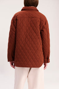 Nude Lucy Filipa Quilted Jacket in Terracotta