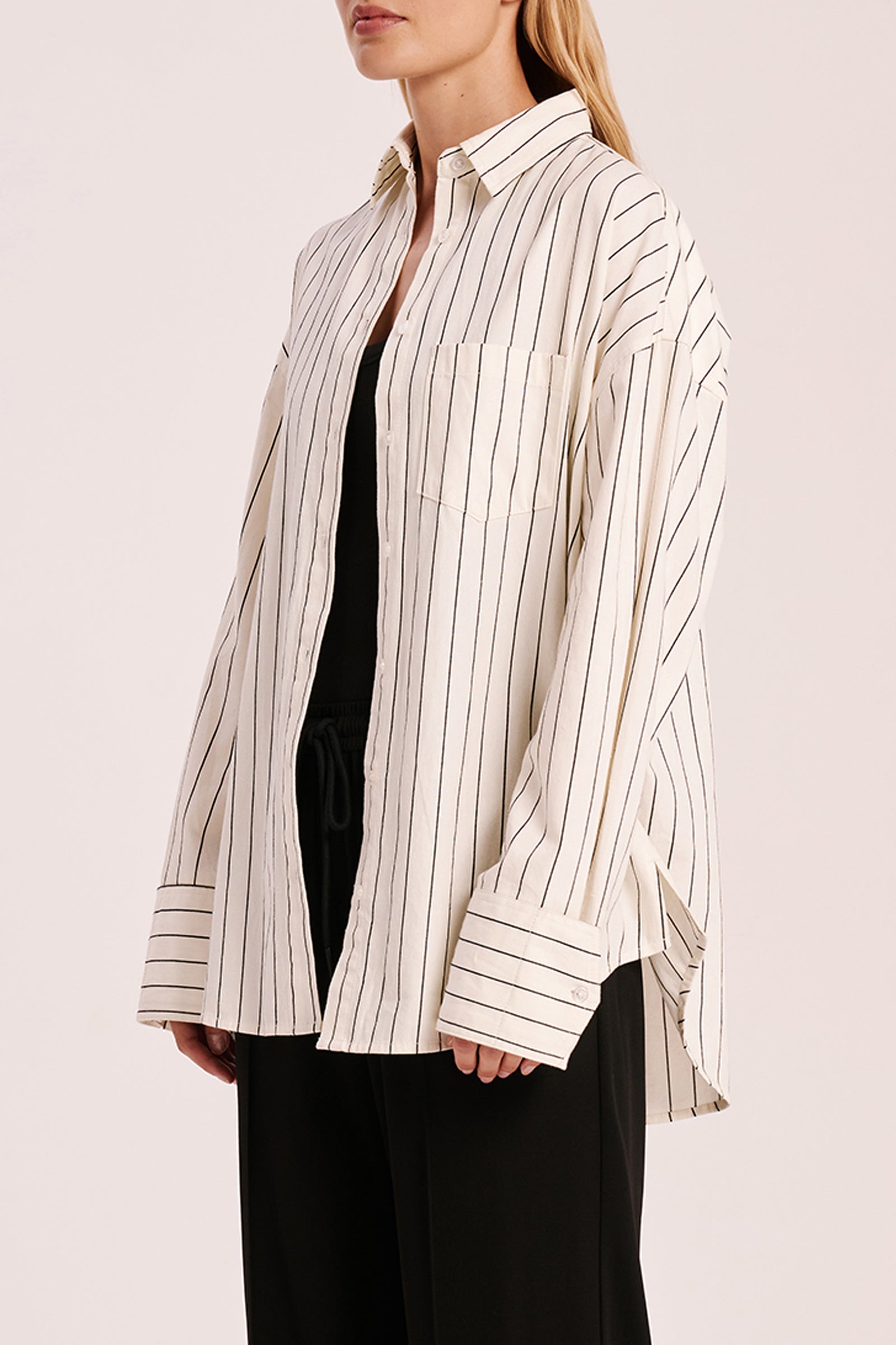Emerson Shirt Black Stripe 