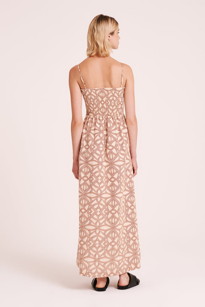 NudeLucy Zayda Linen Maxi Dress- white