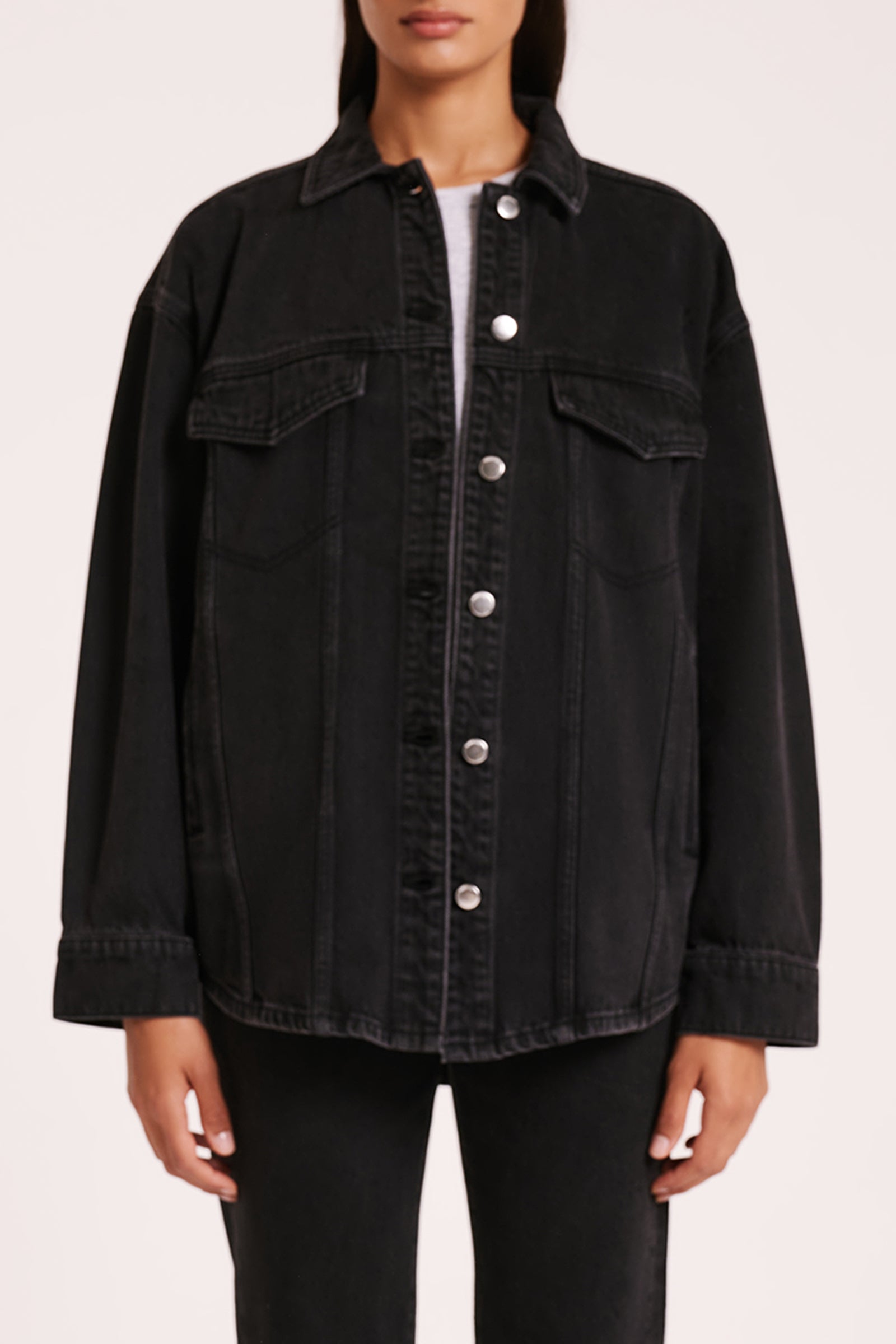 Organic Denim Jacket Vintage Black 