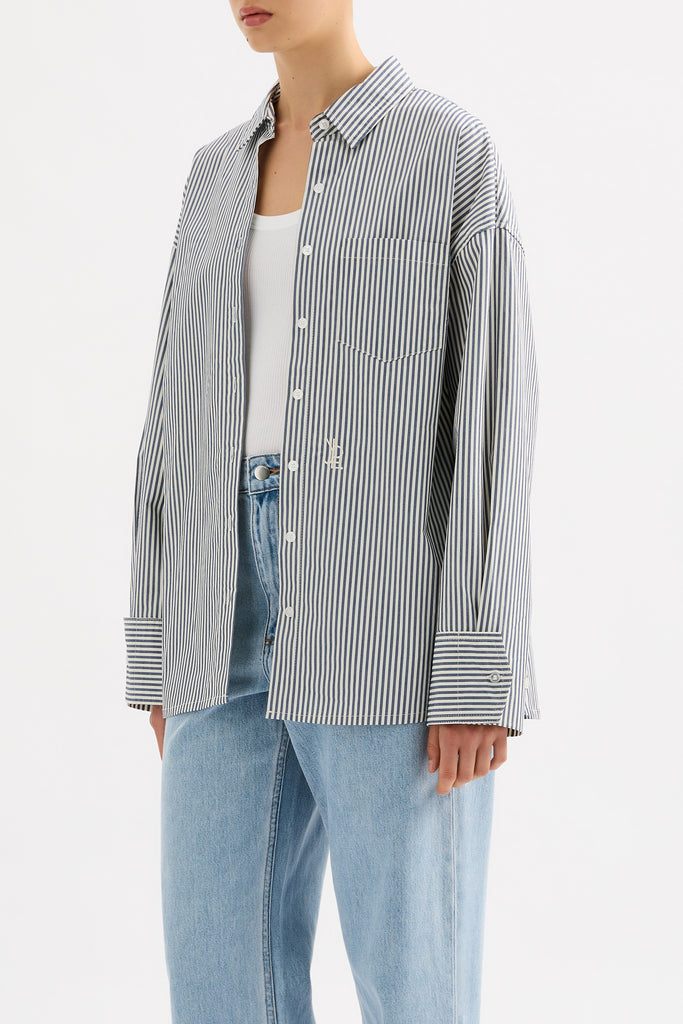 Nude Lucy Sutton Poplin Short (Blue Stripe) main image 1