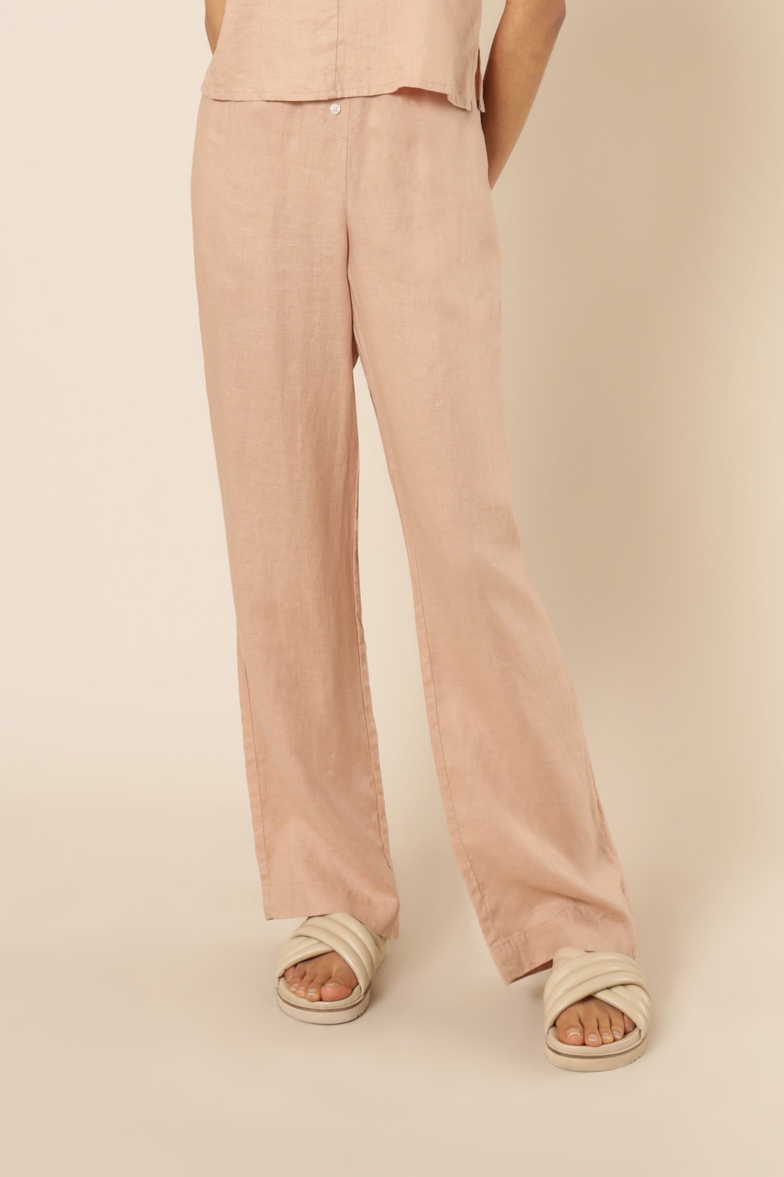 Nude Lucy Nude Linen Lounge Pant Clay Pants 