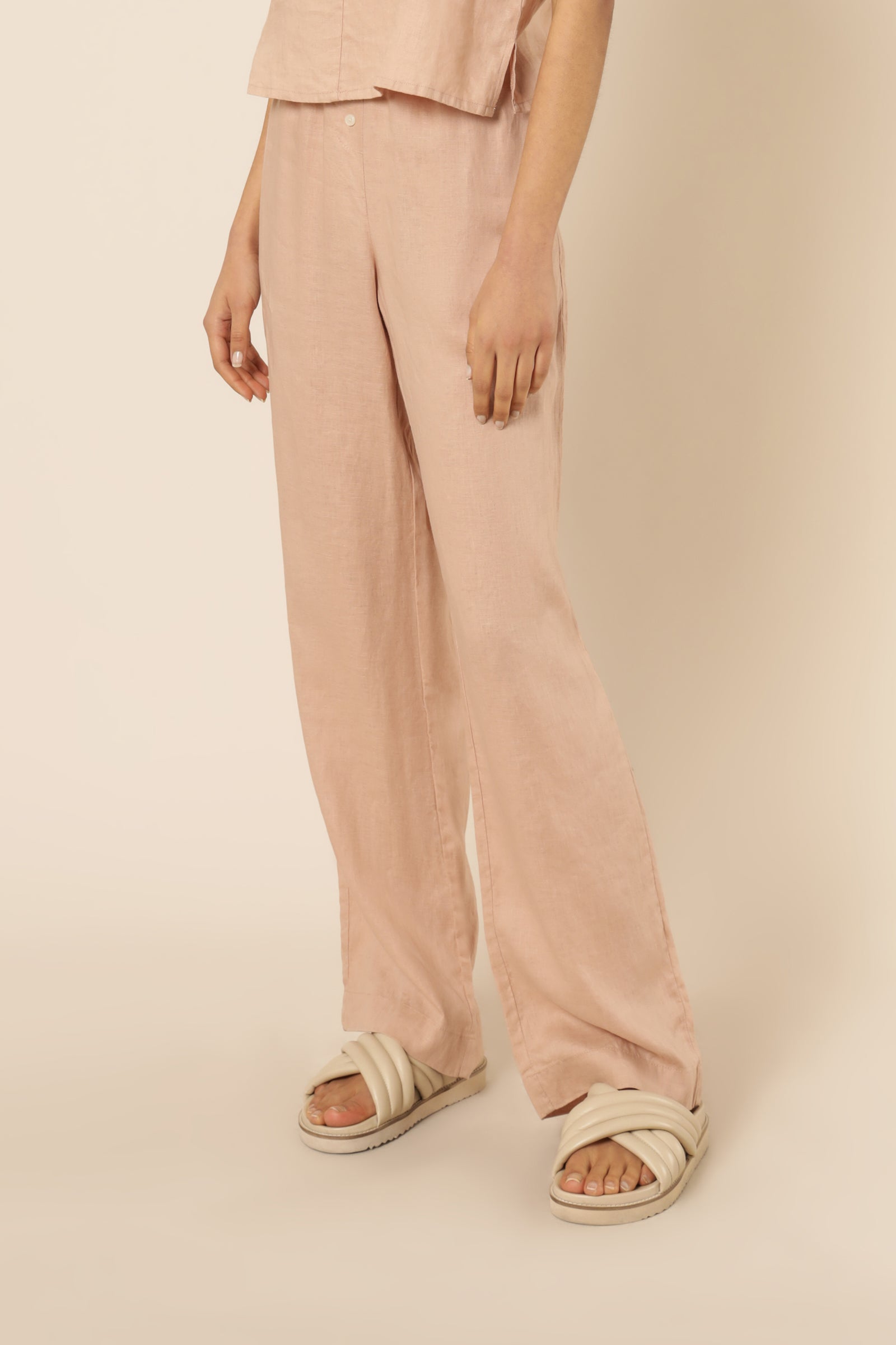 Nude Lucy Nude Linen Lounge Pant Clay Pants 