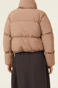 Nude Lucy Topher Puffer Jacket in a Brown Carob Colour
