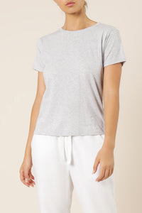 Nude Lucy harper basic crew neck tee grey marle top