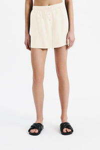 Nude Lucy Lounge Linen Short in White Cloud