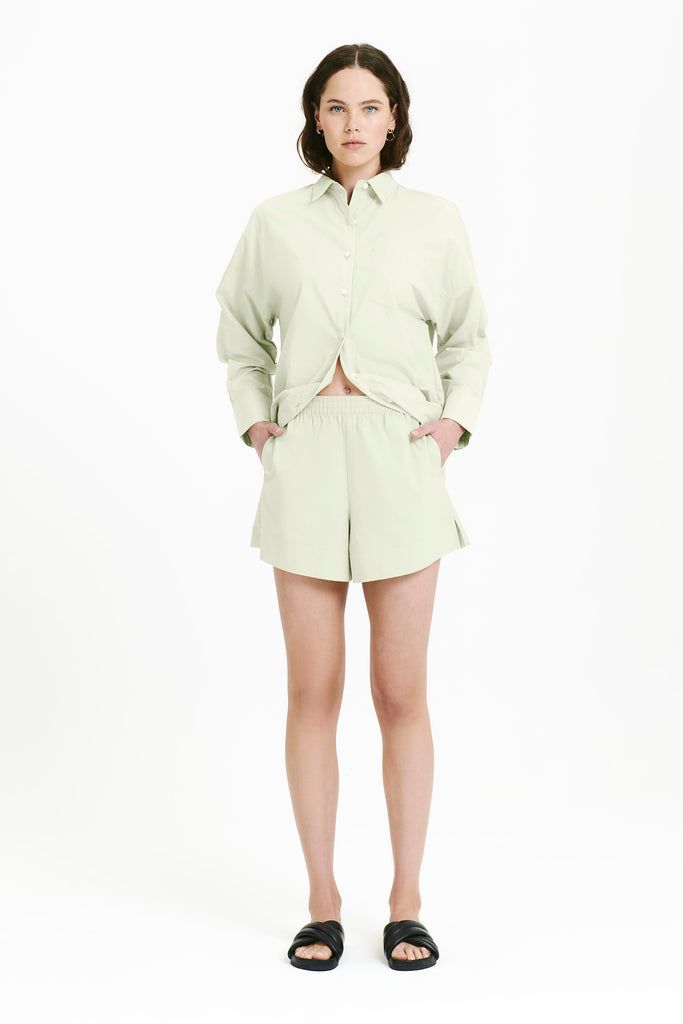 Nude Lucy Sutton Poplin Short (Blue Stripe)