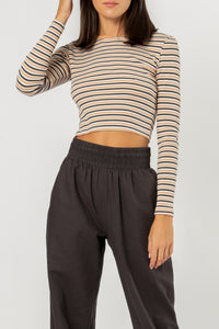Nude Lucy haines stripe long sleeve tee clay stripe top