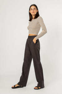 Nude Lucy haines stripe long sleeve tee clay stripe top