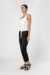Nude Lucy maya long line rib tank white top