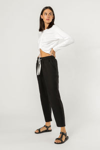 Nude Lucy tyler long sleeve drawstring tee white tees
