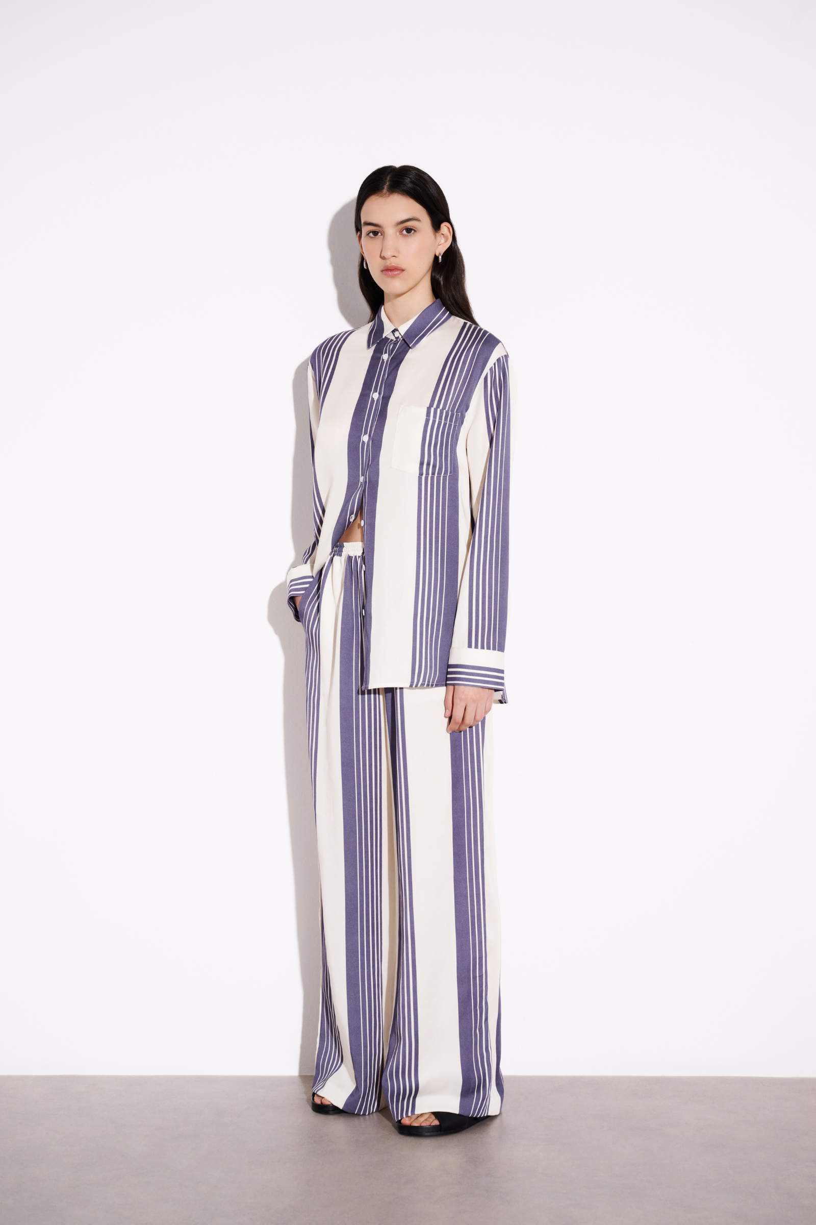 Albion Tencel Pant Storm Stripe 
