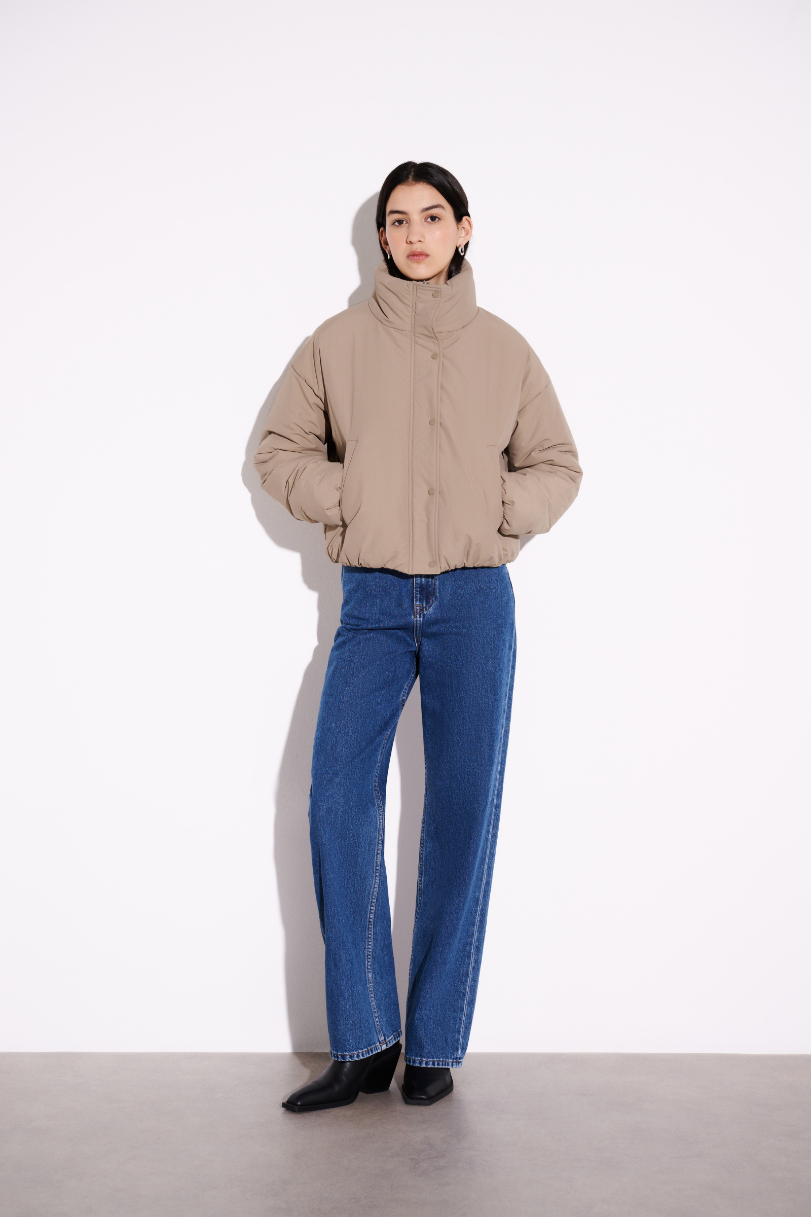 Xander Puffer Jacket Taupe 