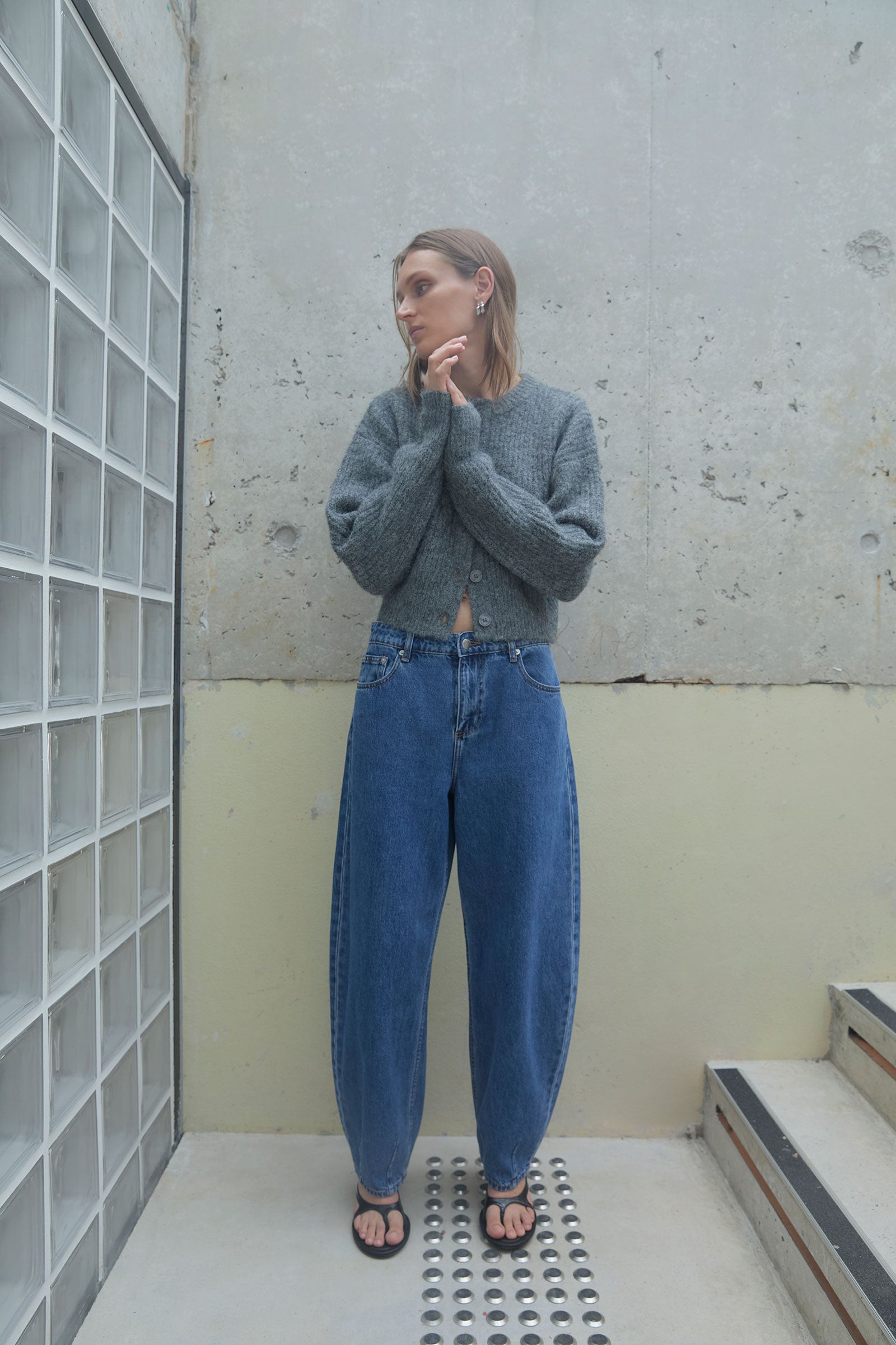 Organic Barrel Jean Royal Blue 