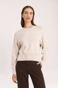 Nude Lucy Umi Speckle Knit in White Cloud