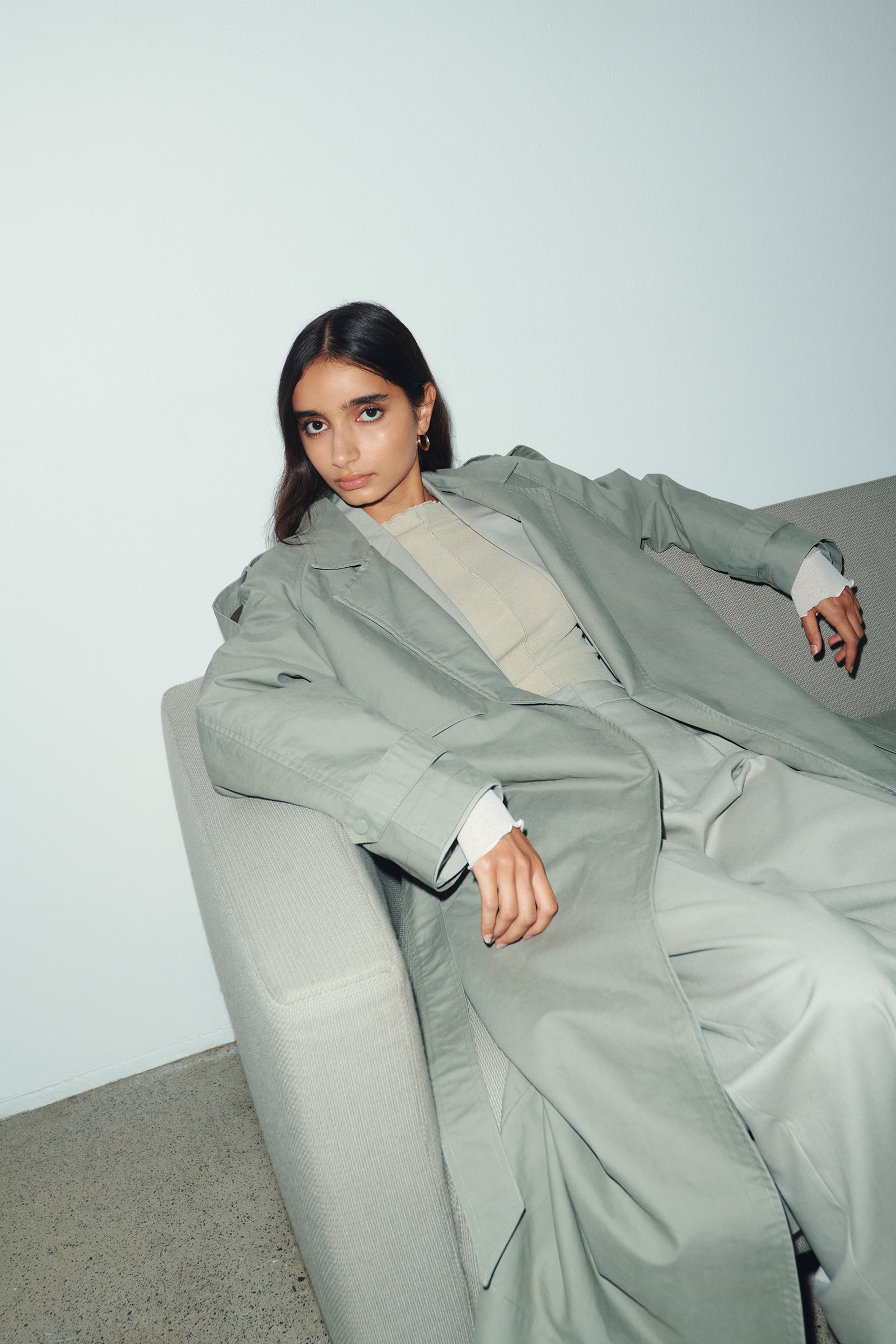 Frieda Trench Pewter 