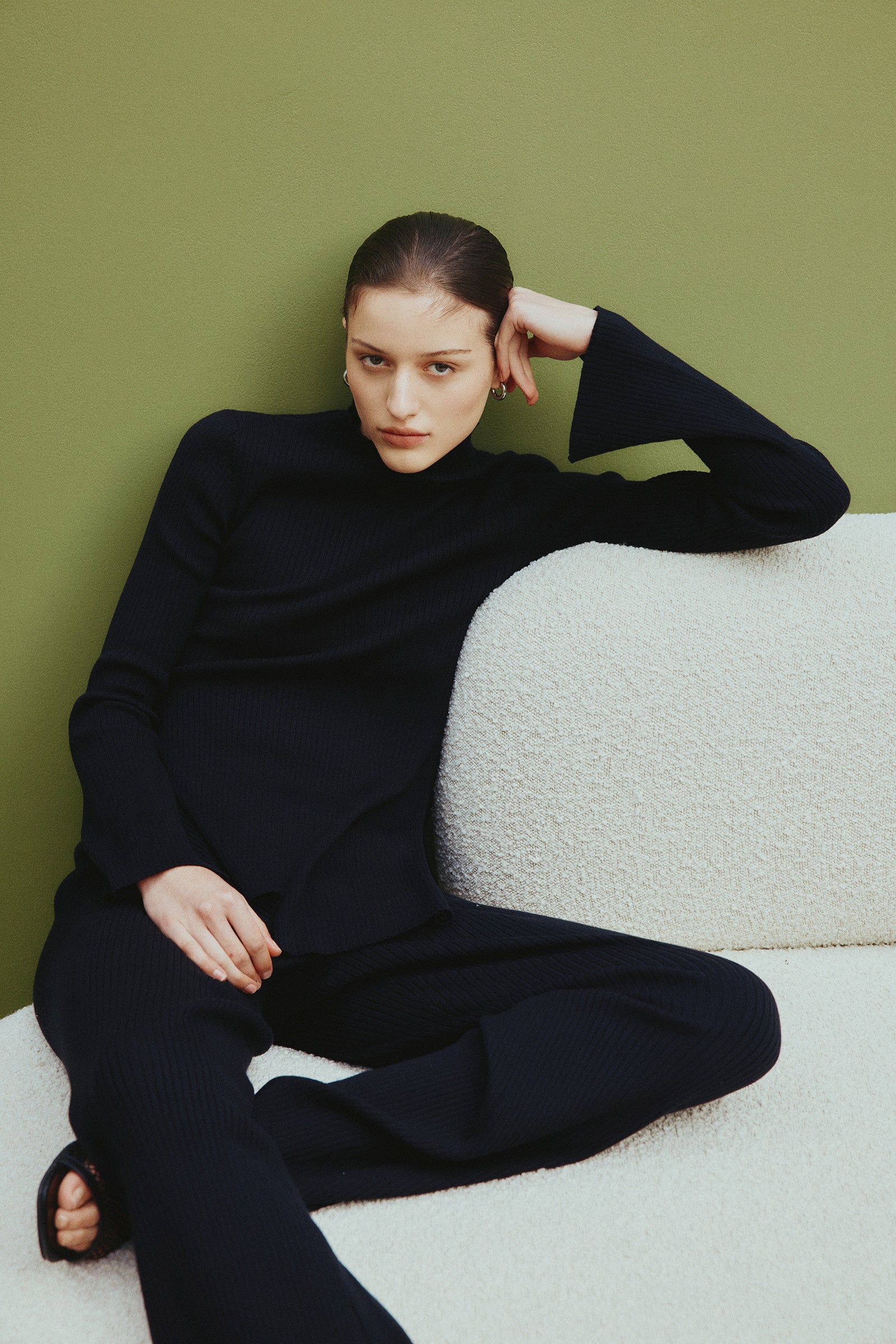 Malo Knit Tunic Black 