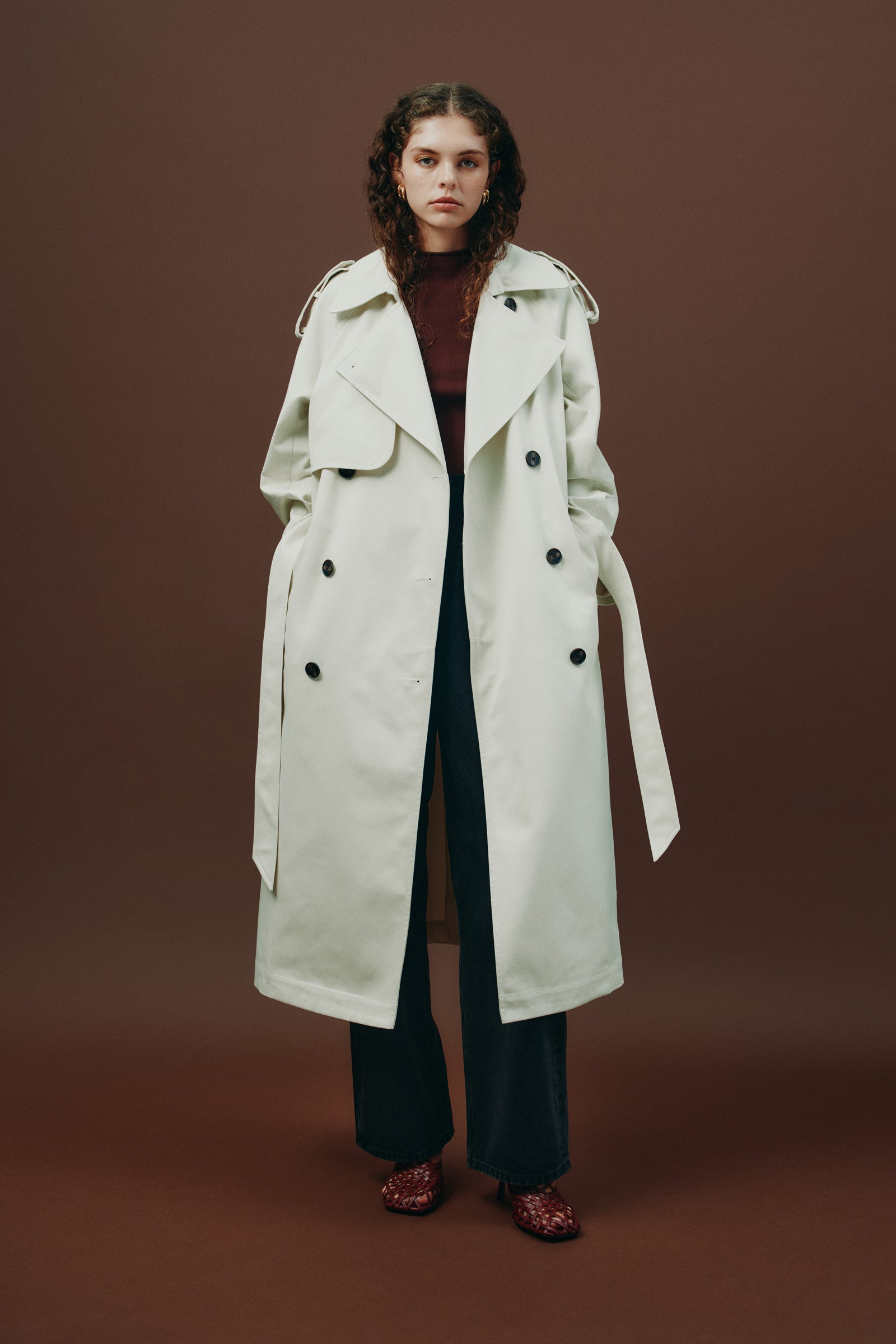 Kaiya Trench Ivory 