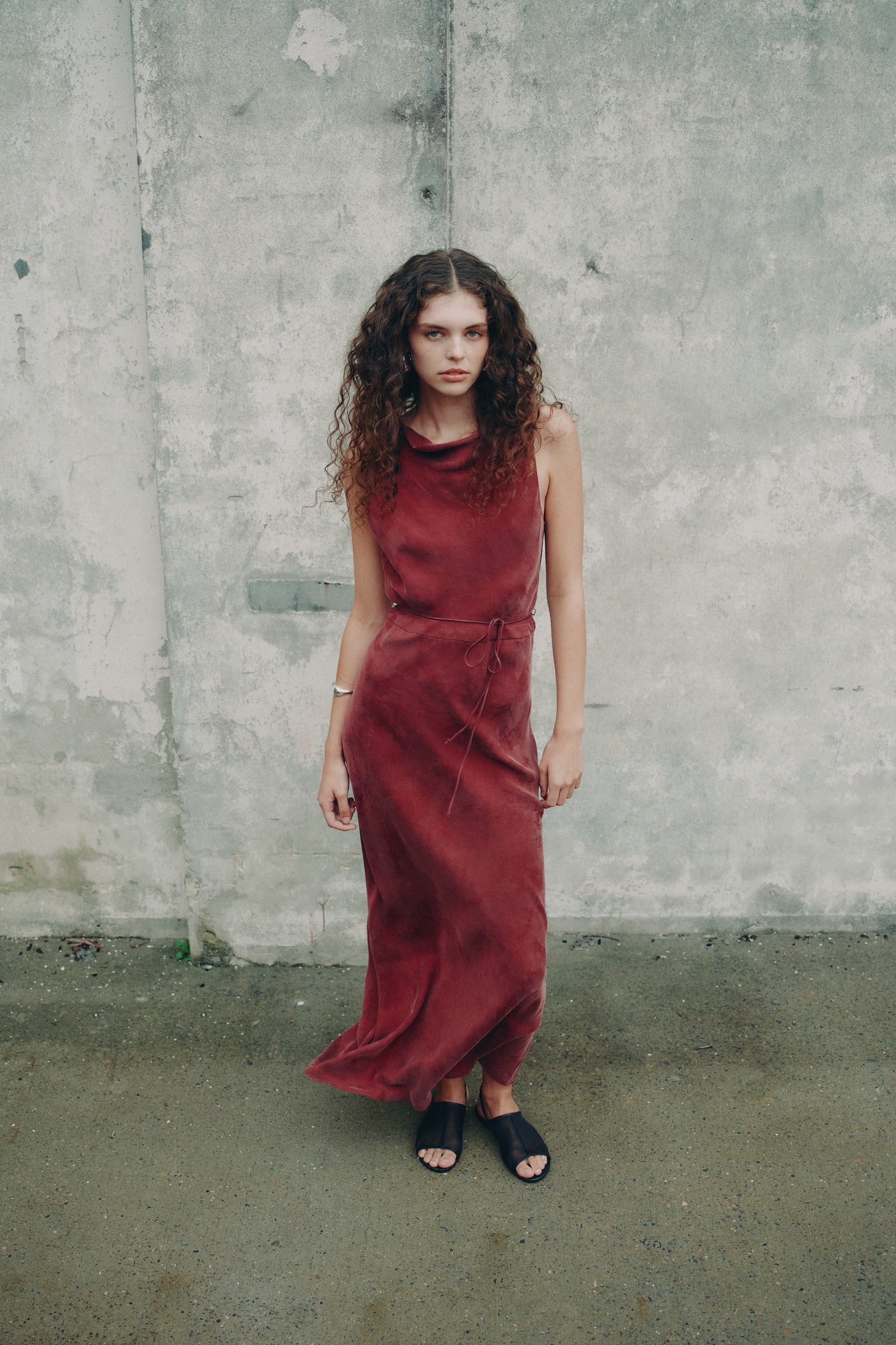 Devin Tencel Maxi Dress Plum 