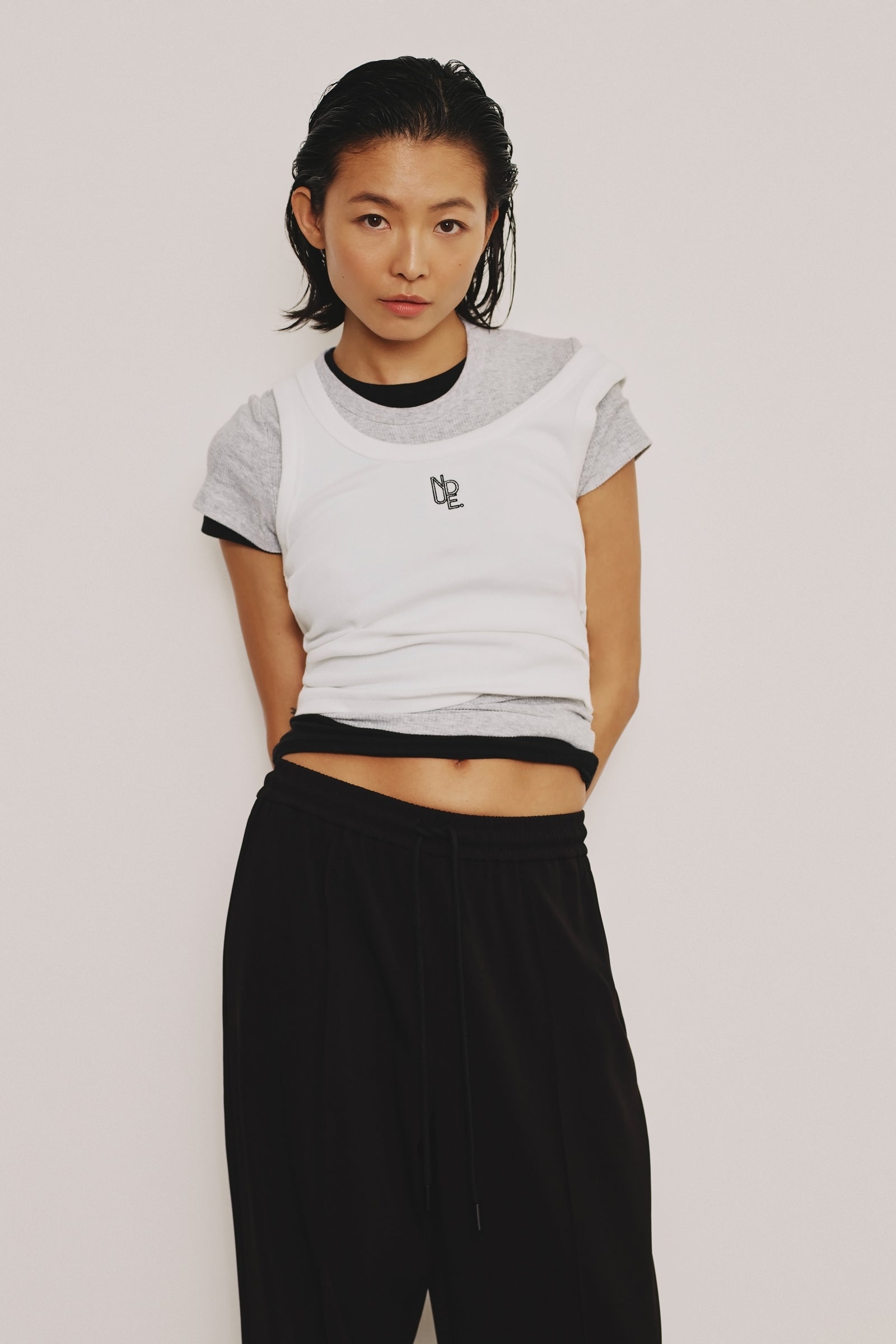 Organic Emblem Singlet White 