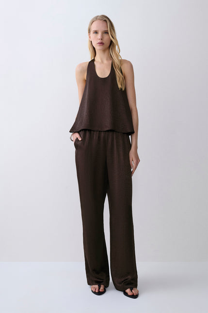 Ana Halter Top Dark Chocolate 