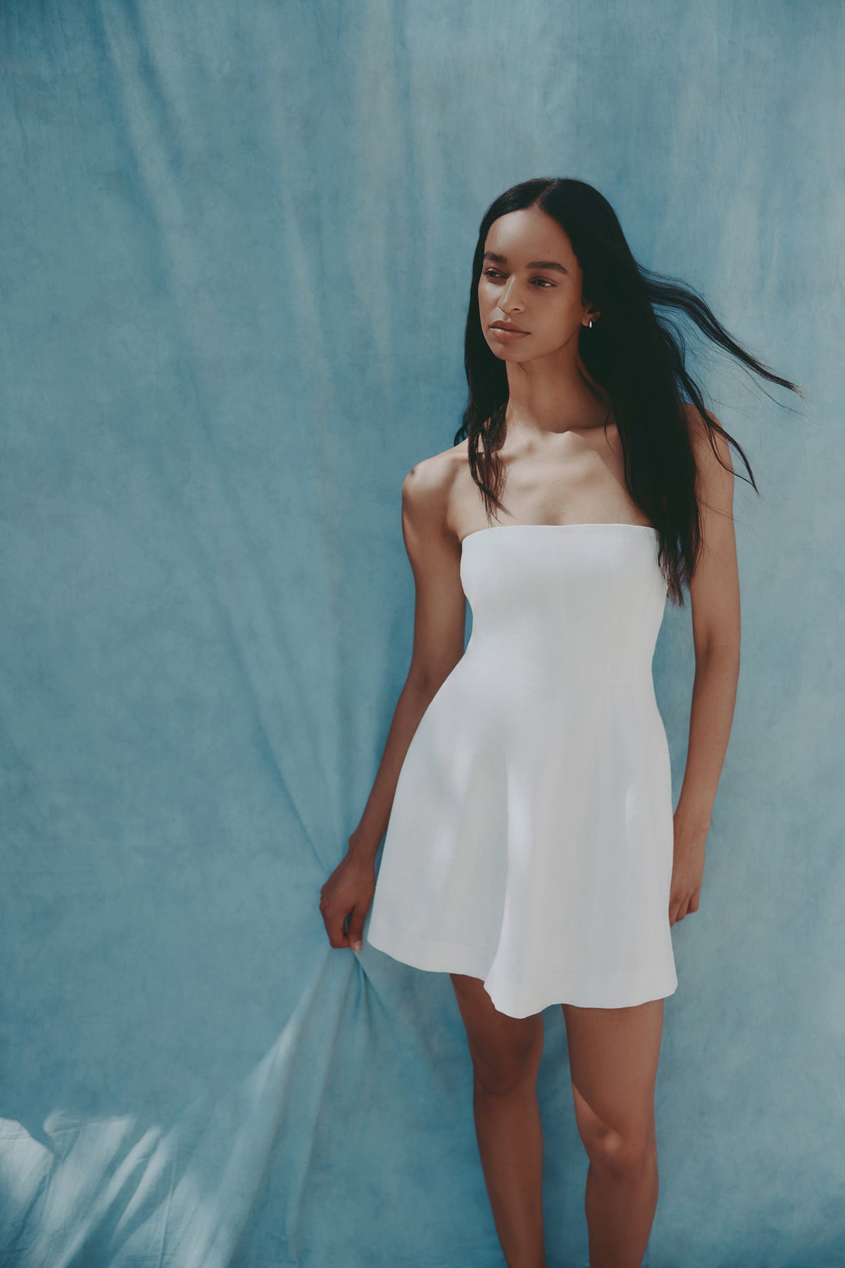 Bronte Linen Mini Dress White 
