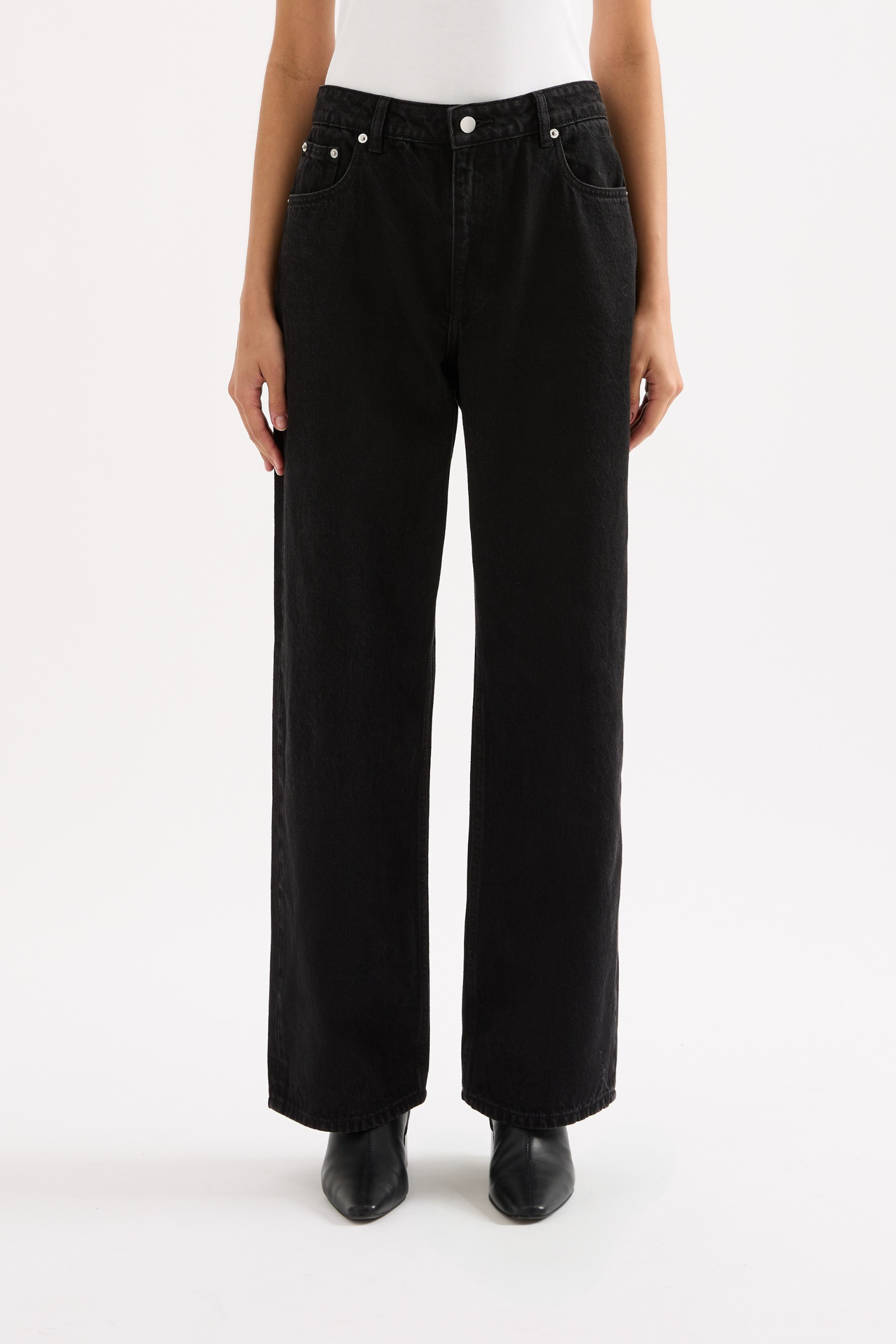 Organic Relaxed Leg Jean Vintage Black 