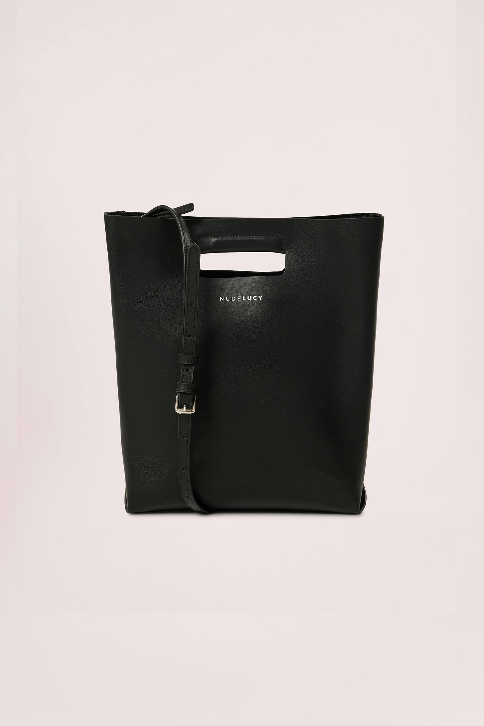 Classic Leather Shoulder Bag Black 