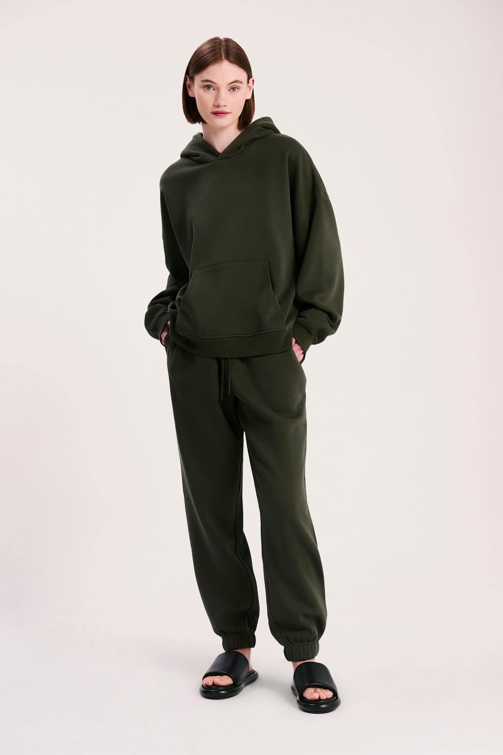 Nude Lucy Carter Curated Hoodie In A Deep Green Hunter Colour 