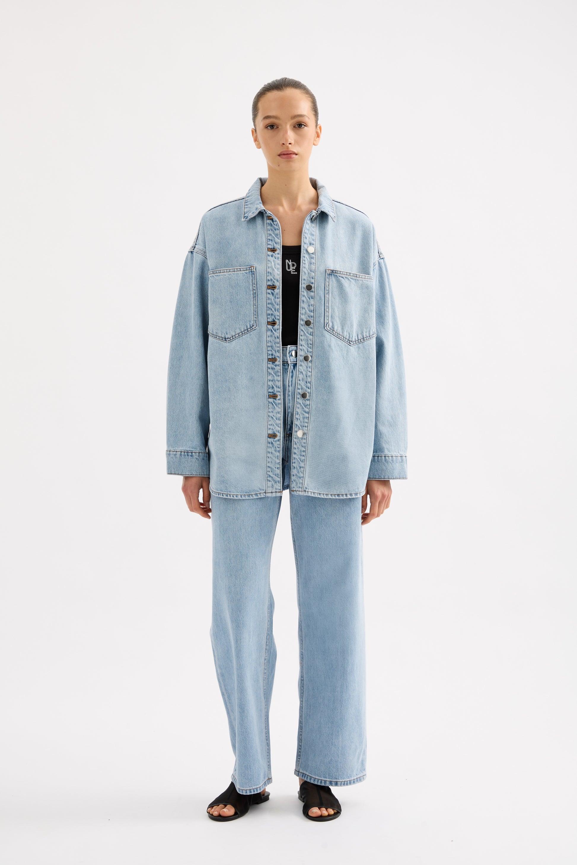 Organic Denim Overshirt 90s Blue Wash 