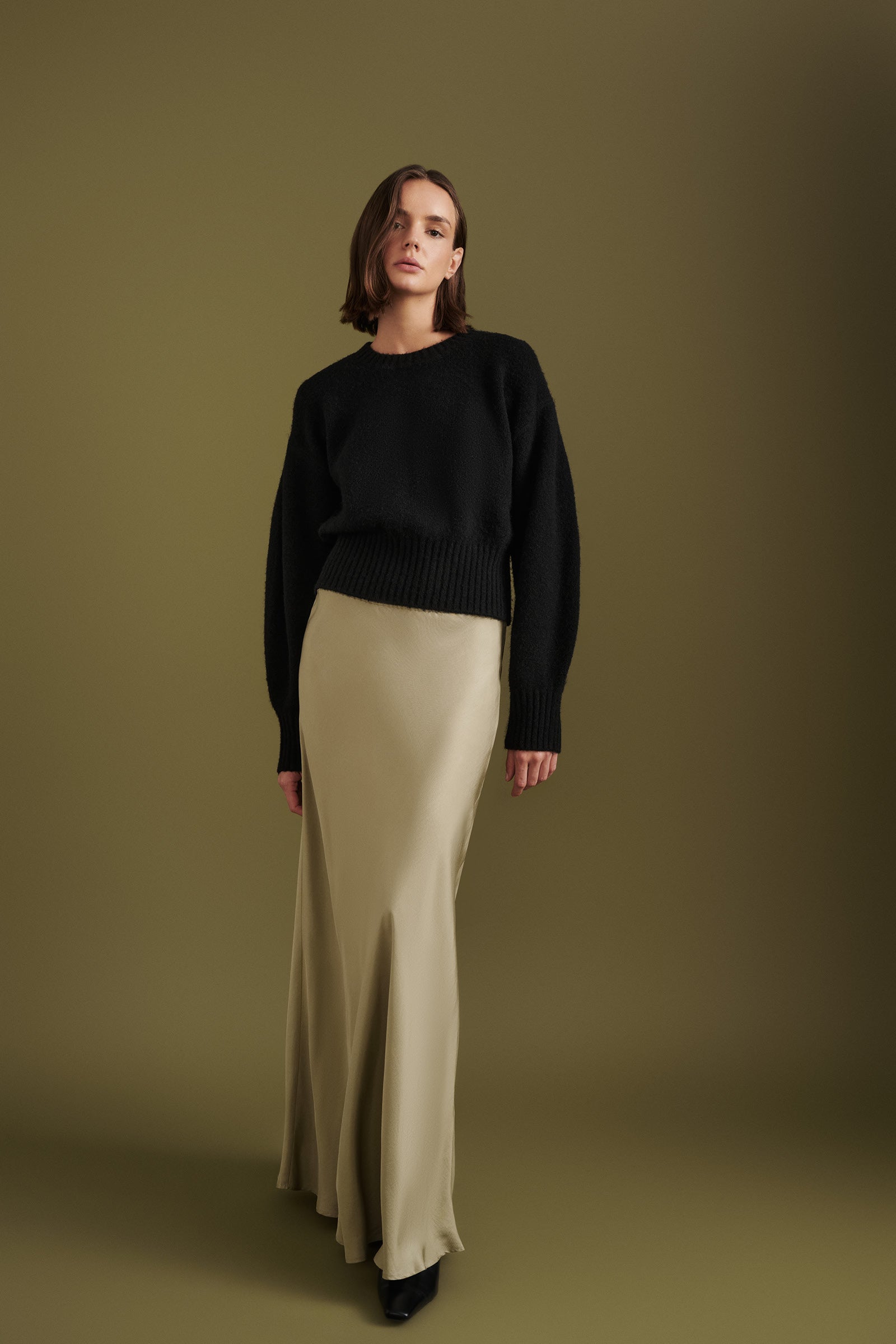 Lawton Tencel Skirt Dusty Sage 