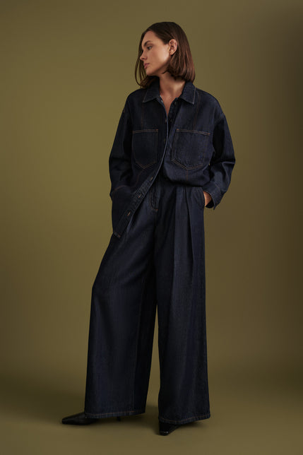 Vita Denim Overshirt Deep Blue 