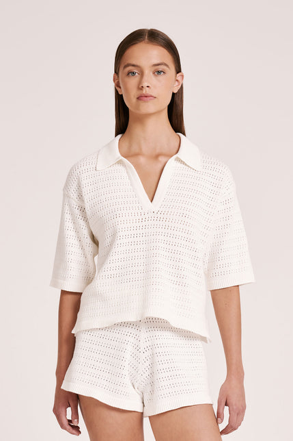 MEADOW CROCHET TOP-Salt