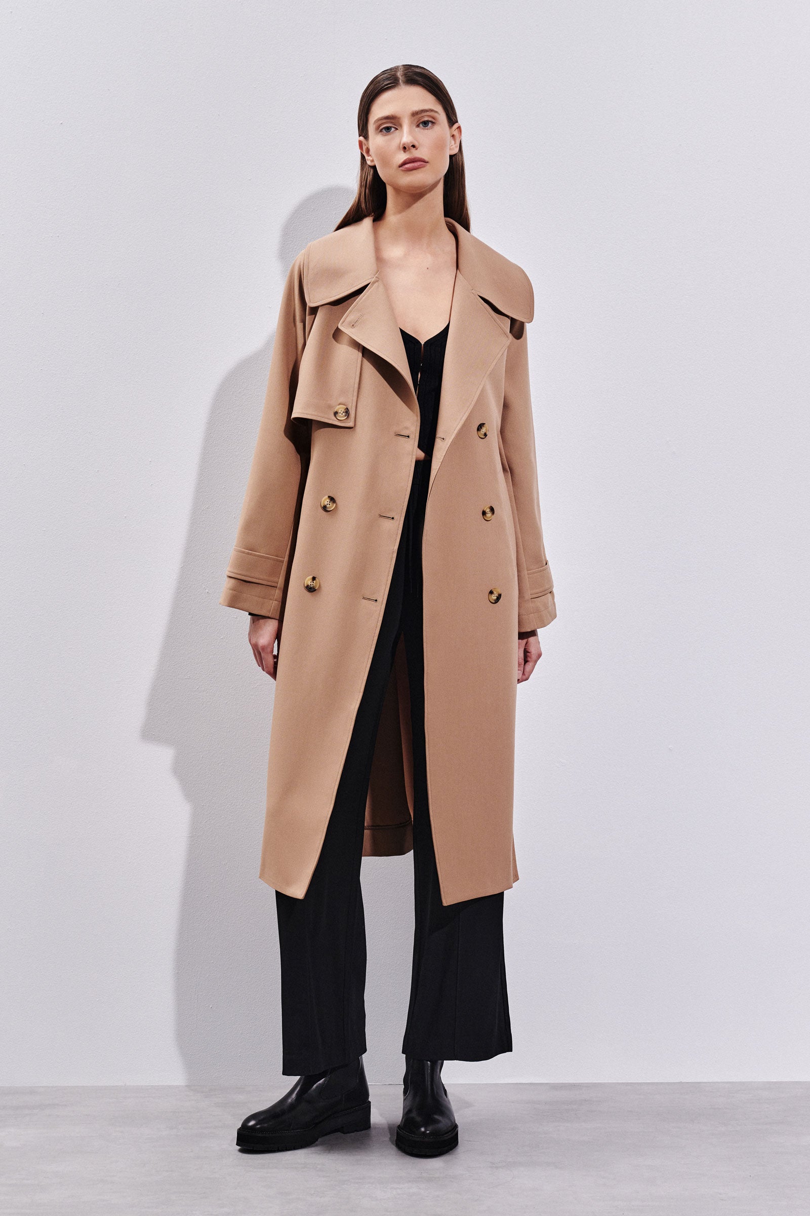 Nude Lucy Camden Trench Coat In A Brown Oak Colour 