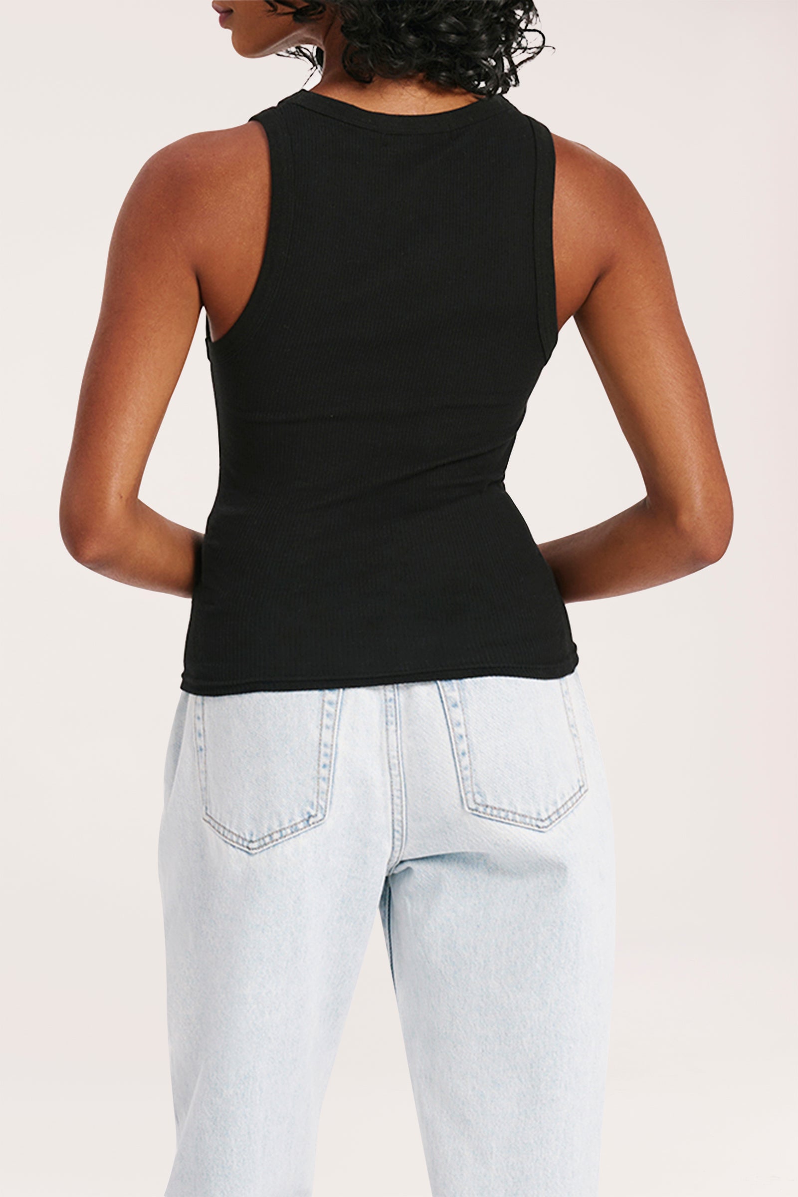 Organic Rib Tank Black 