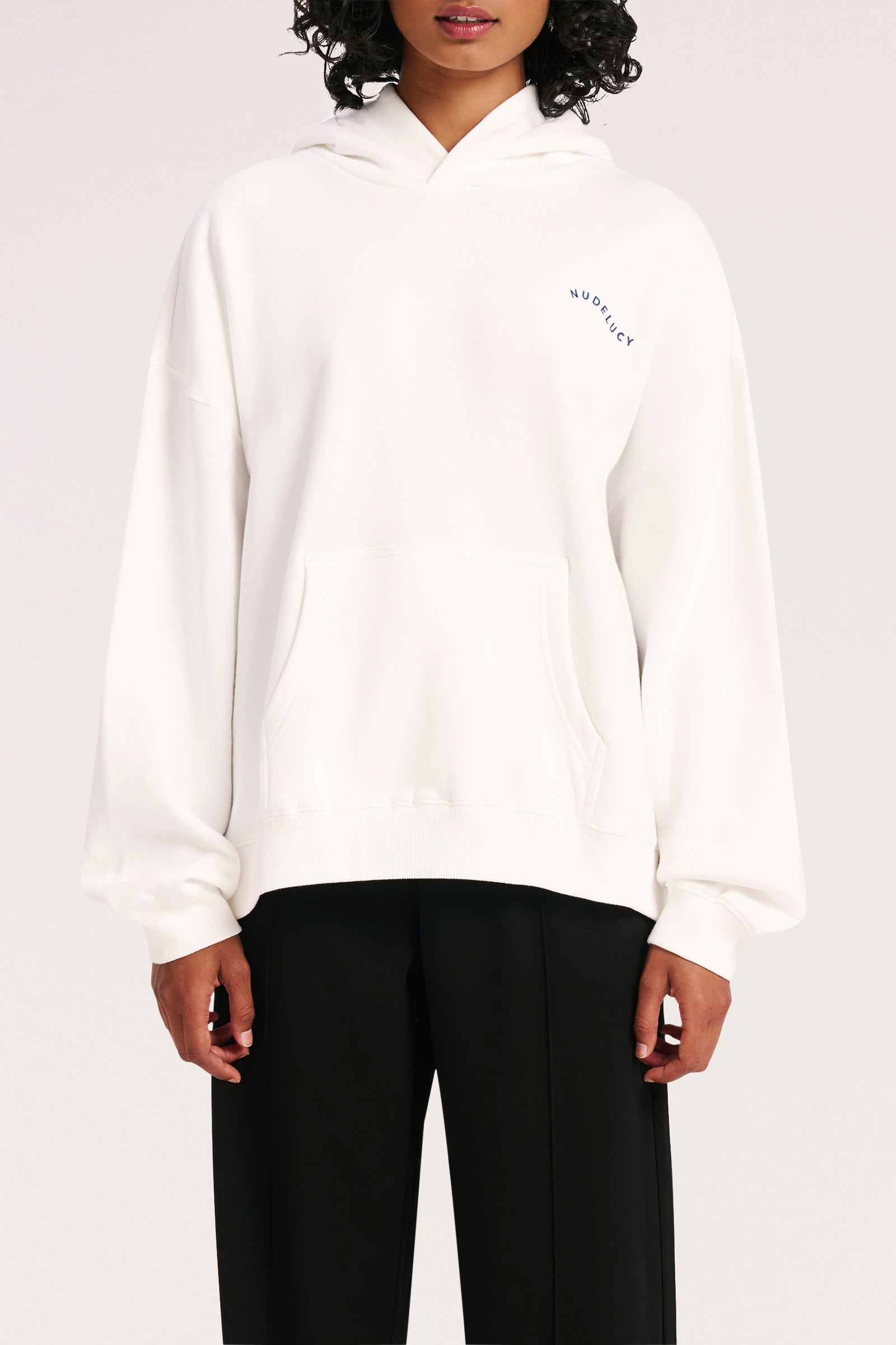 Nude Lucy In Motion Hoodie In A White Salt Colour 