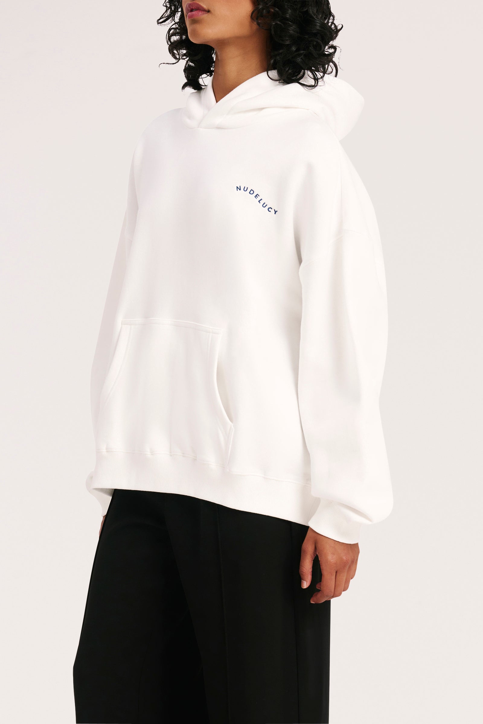 Nude Lucy In Motion Hoodie In A White Salt Colour 