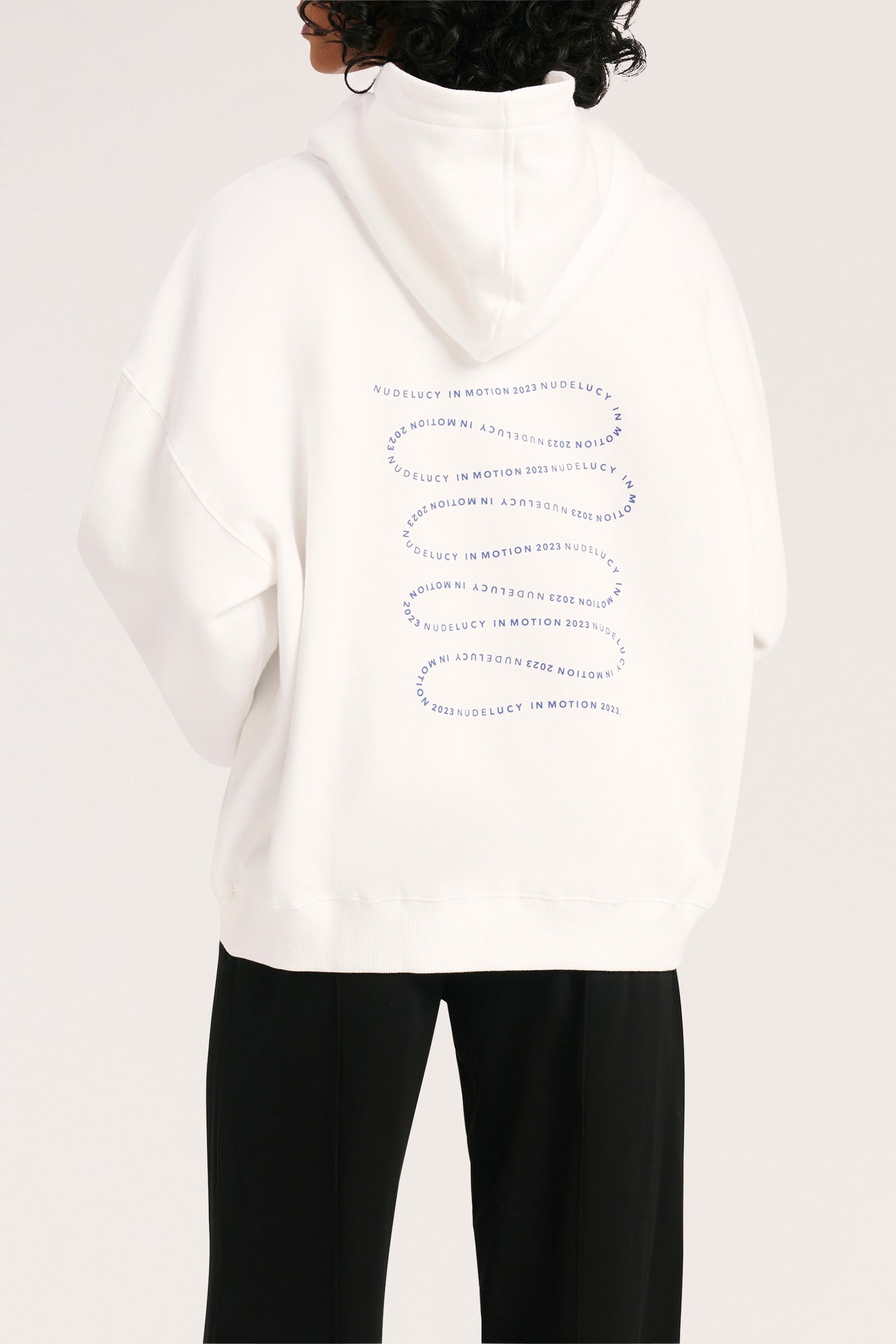 Nude Lucy In Motion Hoodie In A White Salt Colour 