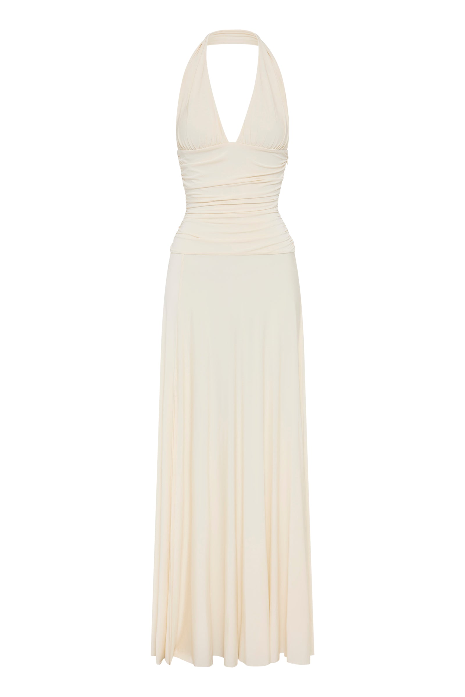 Safiya Halter Dress Champagne 