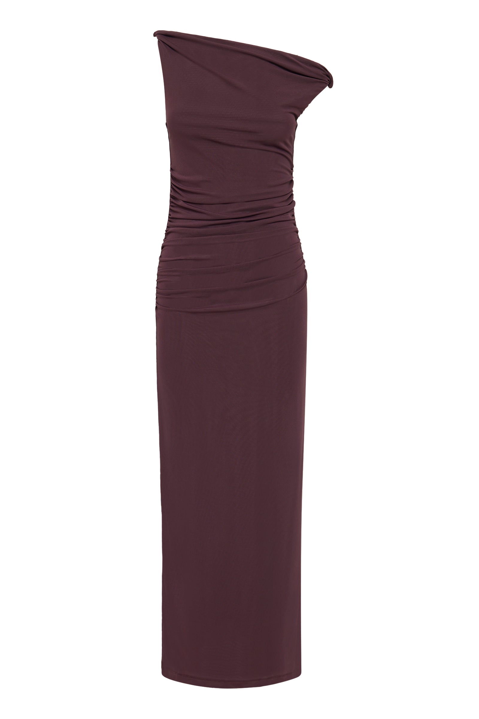 Siva Mesh Off Shoulder Dress Currant 