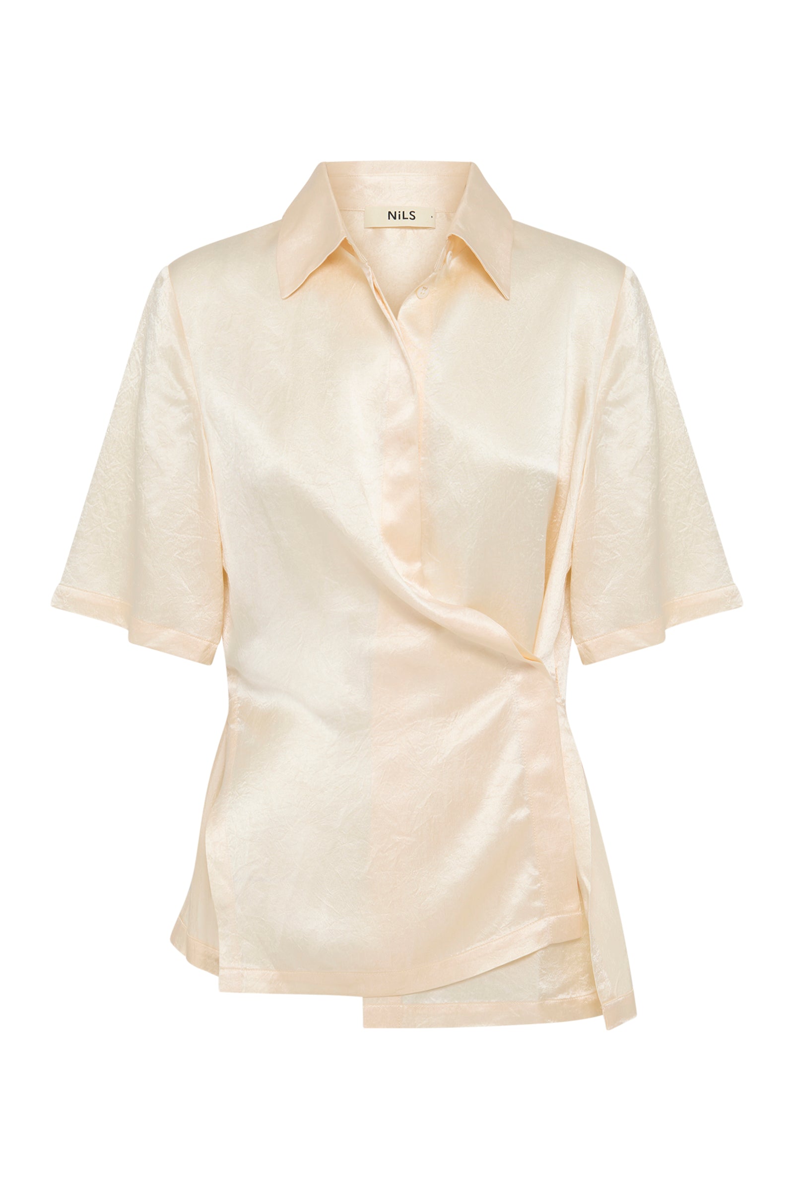Allegra Satin Shirt Champagne 
