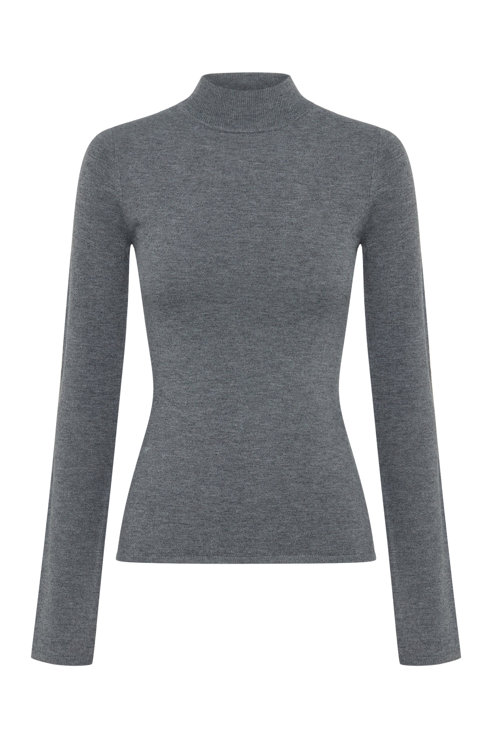 Sibel Classic Turtleneck Knit Charcoal 