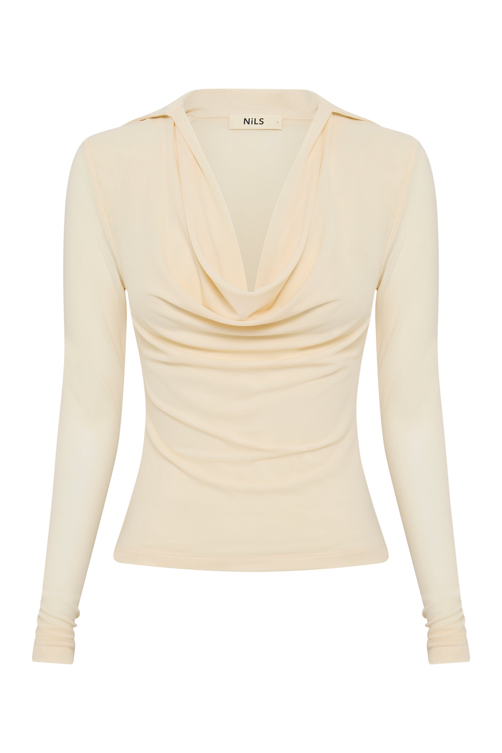 Venus Cowl Neck Top Champagne 