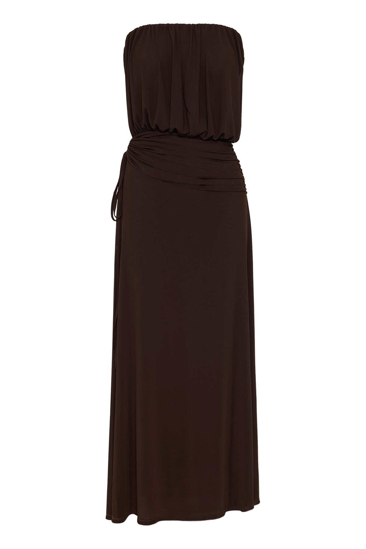 Isola Mesh Maxi Dress Dark Chocolate 