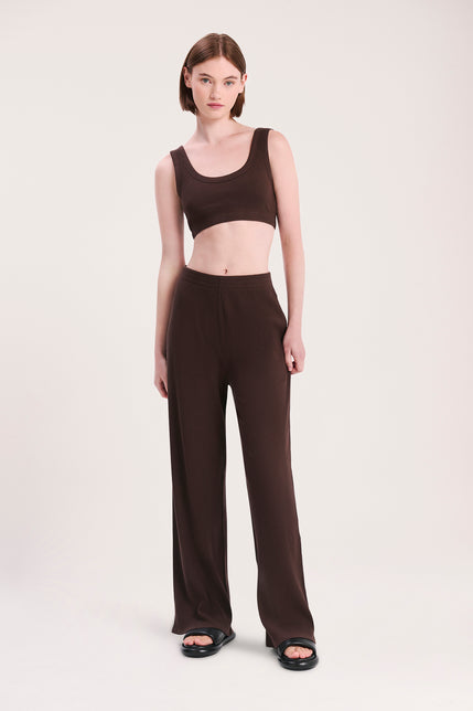 LOUNGE RIB CROP-Cinder