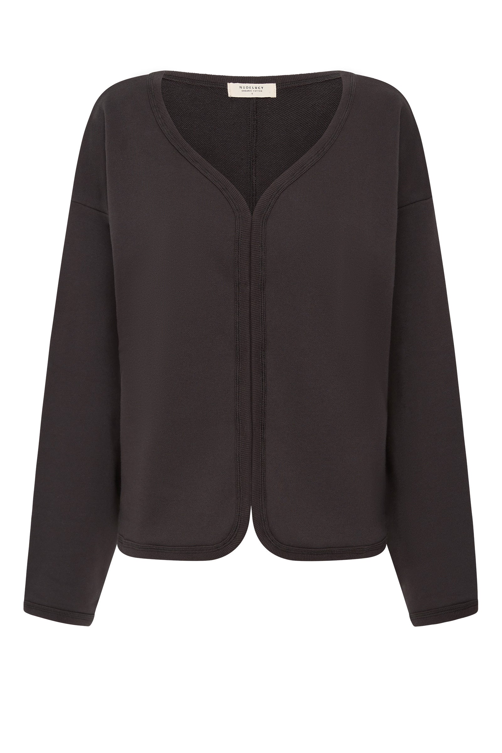 Lounge Fleece Cardigan Coal 