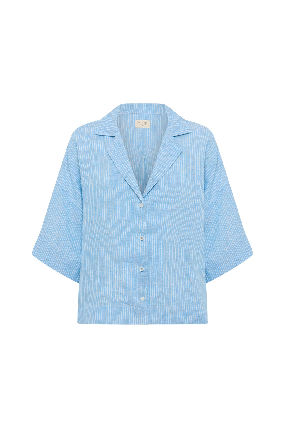 Lounge Stripe Linen Shirt Cove Stripe 