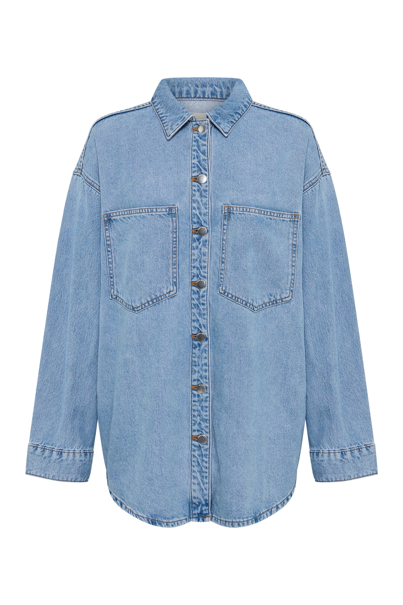 Organic Denim Overshirt Soft Blue 