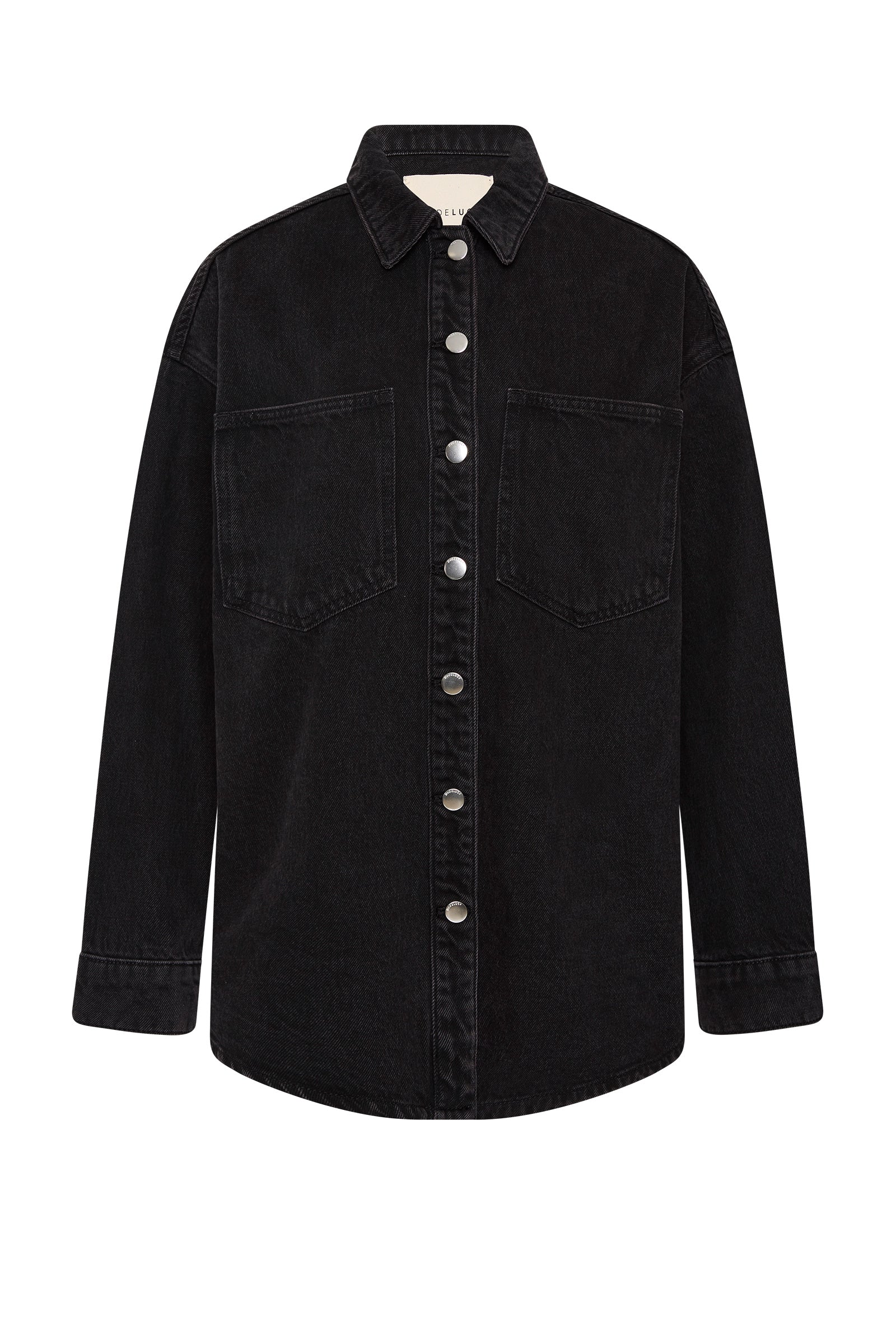 Organic Denim Overshirt Vintage Black 